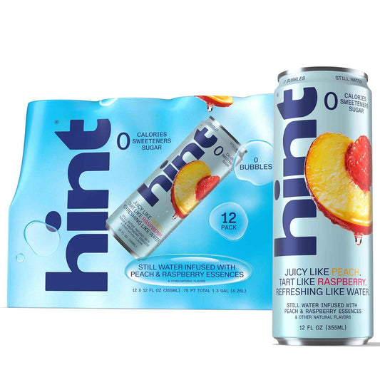 Hint Canned Water - Purified Flavored Water with Zero Calories, Natural Flavors, and Sugar Free - 12 Fl Oz Cans (Pack of 12)