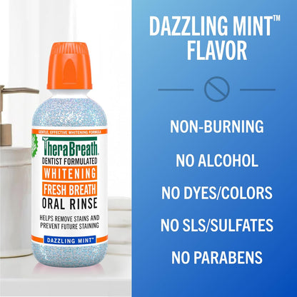 TheraBreath_Whitening_Mouthwash,_Dazzling_Mint,_Dentist_Formulated,_1_Liter
