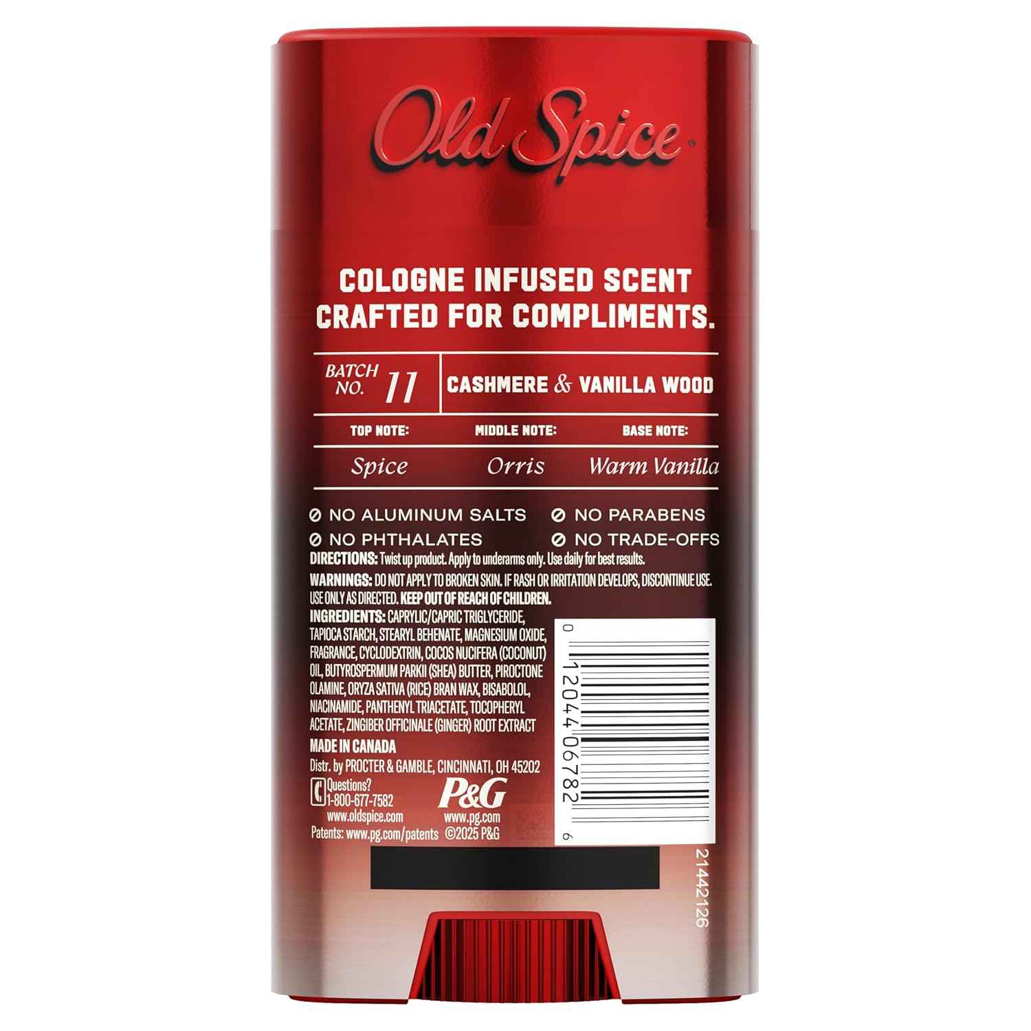 Old Spice Aluminum Free Deodorant for Men, The Spice Alchemist Collection, 24/7 Cologne Infused Scent, No Trade Off Formula, Free of Parabens & Phthalates