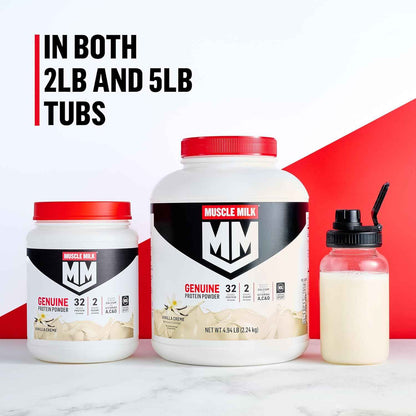 Muscle Milk Genuine Protein Powder, 32g Protein, 2g Sugar, Calcium, Vitamins A, C & D, NSF Certified for Sport, Energizing Snack, Packaging May Vary