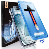 MAGIC JOHN 2 Pack for iPhone 15 Tempered Glass Screen Protector 6.1 inch [Not Max], Auto Dust-Elimination Installation, Bubble Free, Dynamic Island Compatible, HD Clear, Easy Installation