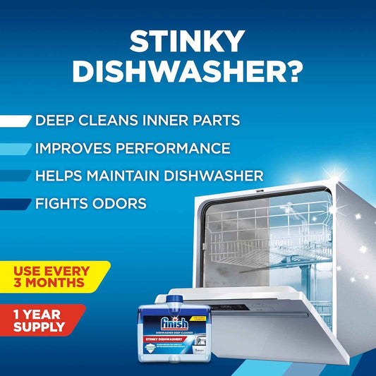 Finish Dishwasher Cleaner, Deep Cleans Hidden Grease & Limescale, Fights Odors & helps maintain Performance