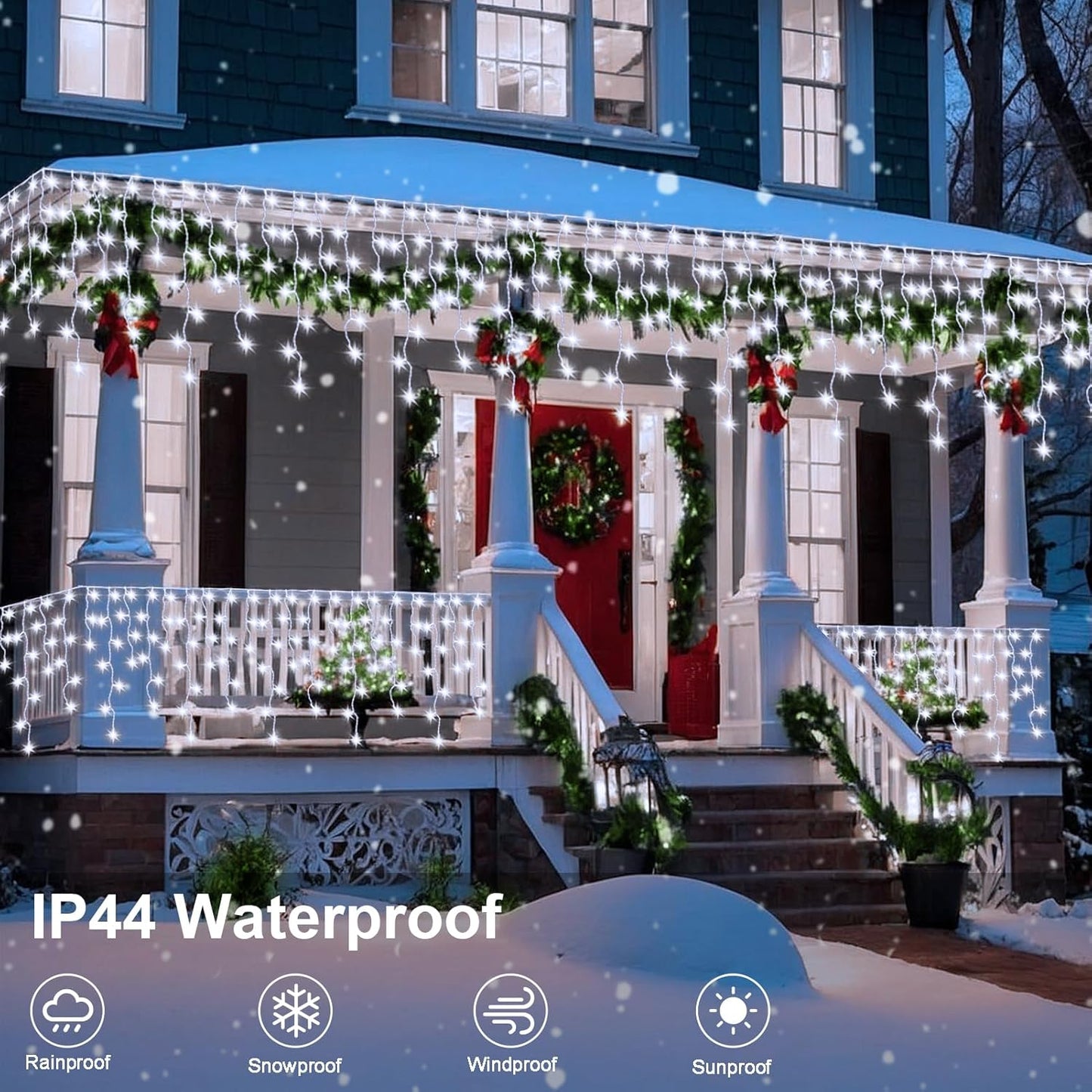 echosari_Christmas_Icicle_Lights_Battery_Powered,_20Ft_300_LED_Icicle_Lights_Dimmable_with_8_Modes_Timer_Remote_for_Eaves_Porch_Fence_Yard_Outdoor_Decor(Cool_White)