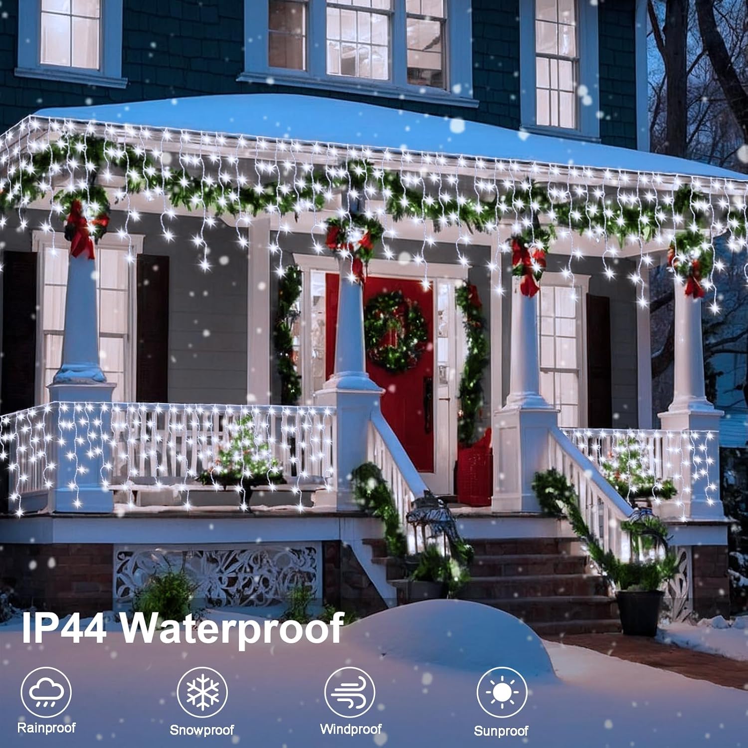 echosari_Christmas_Icicle_Lights_Battery_Powered,_20Ft_300_LED_Icicle_Lights_Dimmable_with_8_Modes_Timer_Remote_for_Eaves_Porch_Fence_Yard_Outdoor_Decor(Cool_White)