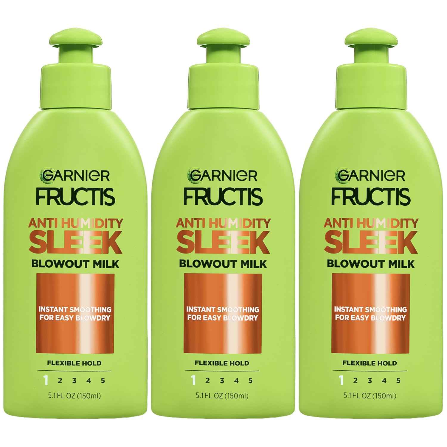 Garnier Fructis Style Anti-Humidity Smoothing Milk for Frizz Resistance, 5.1 Fl Oz