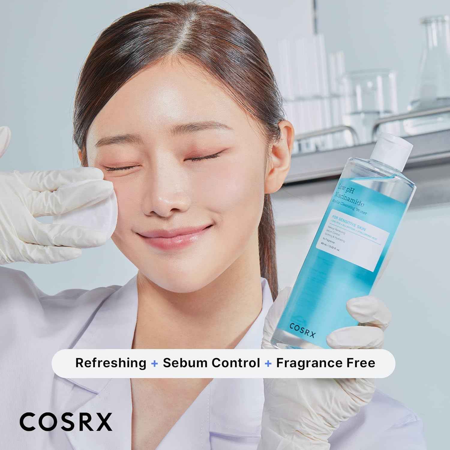 COSRX Low pH Niacinamide Micellar Cleansing Water Daily Mild Facial Cleansing Wash for Sensitive Skin, Sebum control, Korean Skin Care