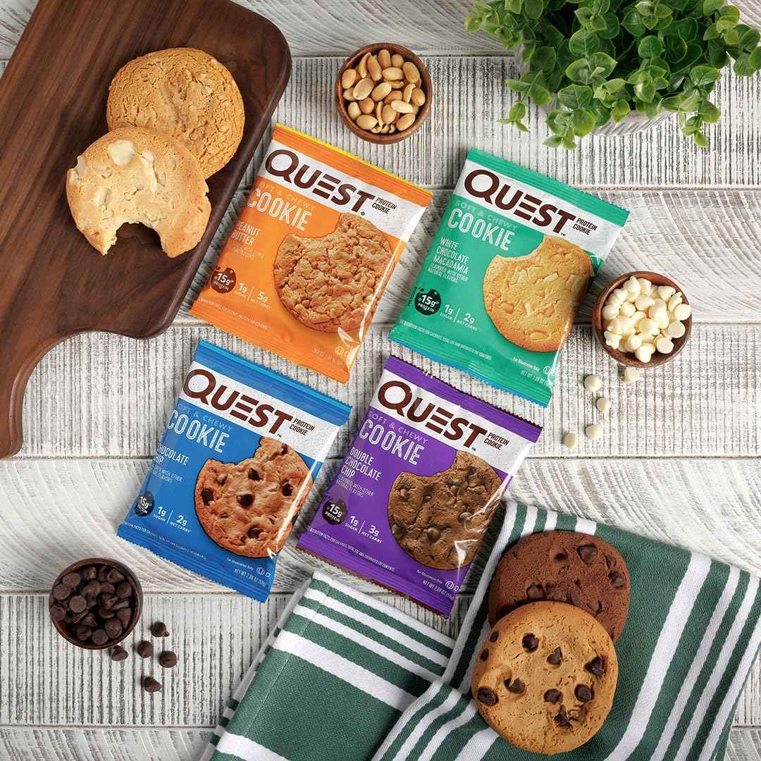 Quest Nutrition Protein Cookie, 15g Protein, 1g Sugar, 3g Net Carbs, Keto Friendly, High Protein, Low Carb