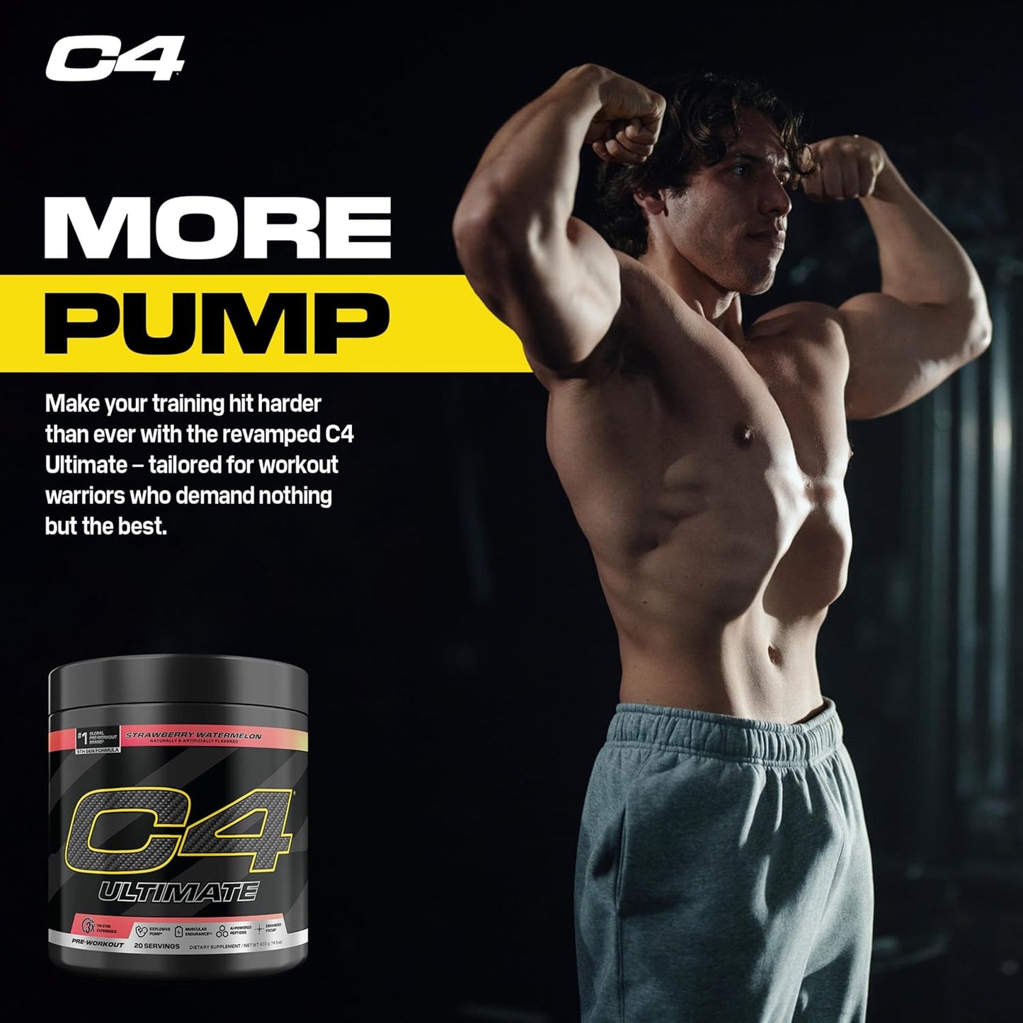 C4_Ultimate_Pre_Workout_Powder_Watermelon_-_Sugar_Free_Preworkout_Energy_Supplement_for_Men_&_Women_-_300mg_Caffeine_+_3.2g_Beta_Alanine_+_2_Patented_Creatines_-_20_Servings