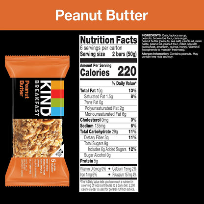 KIND_Breakfast_Bars,_Peanut_Butter,_Healthy_Snacks,_Gluten_Free,_100%_Whole_Grains,_5g_Protein,_30_Count