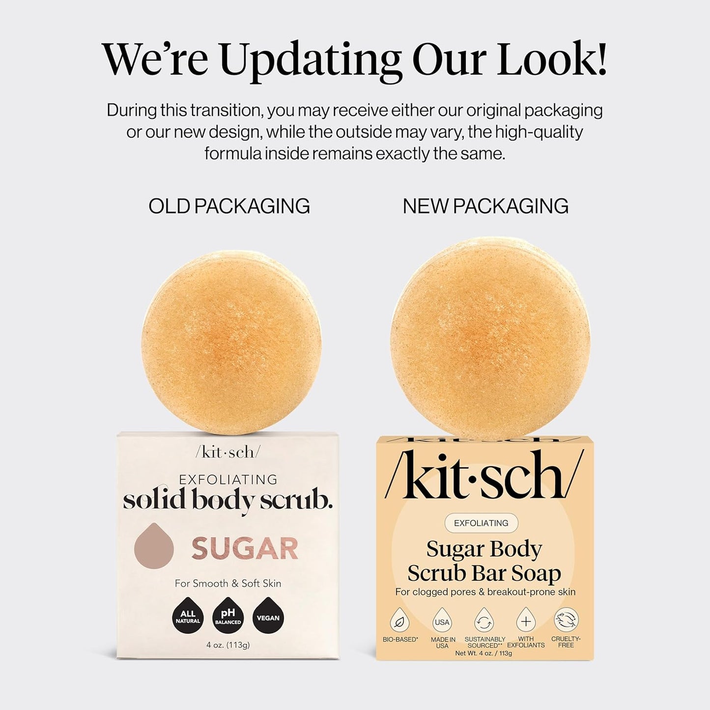Kitsch_Exfoliating_Sugar_Body_Scrub_Bar_Soap_–_Polishing_Soap_Bar_with_Granules,_Walnut_Shell_&_Coconut_Oil_–_Hydrating_Exfoliating_Body_Scrub_for_Smooth,_Glowing_Skin_Care_–_Made_in_the_USA_-_4_oz