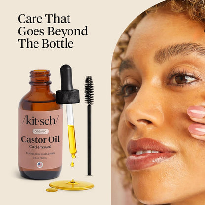 Kitsch_Organic_Castor_Oil_for_Hair_Growth_-_100%_Pure_Castor_Oil,_Organic_Cold_Pressed_Unrefined_Glass_Bottle_for_Face,_Skin,_Lashes,_Brows,_Scalp,_Nails_&_Belly_Button_|_Ideal_Gifts_for_Women_-_2_oz