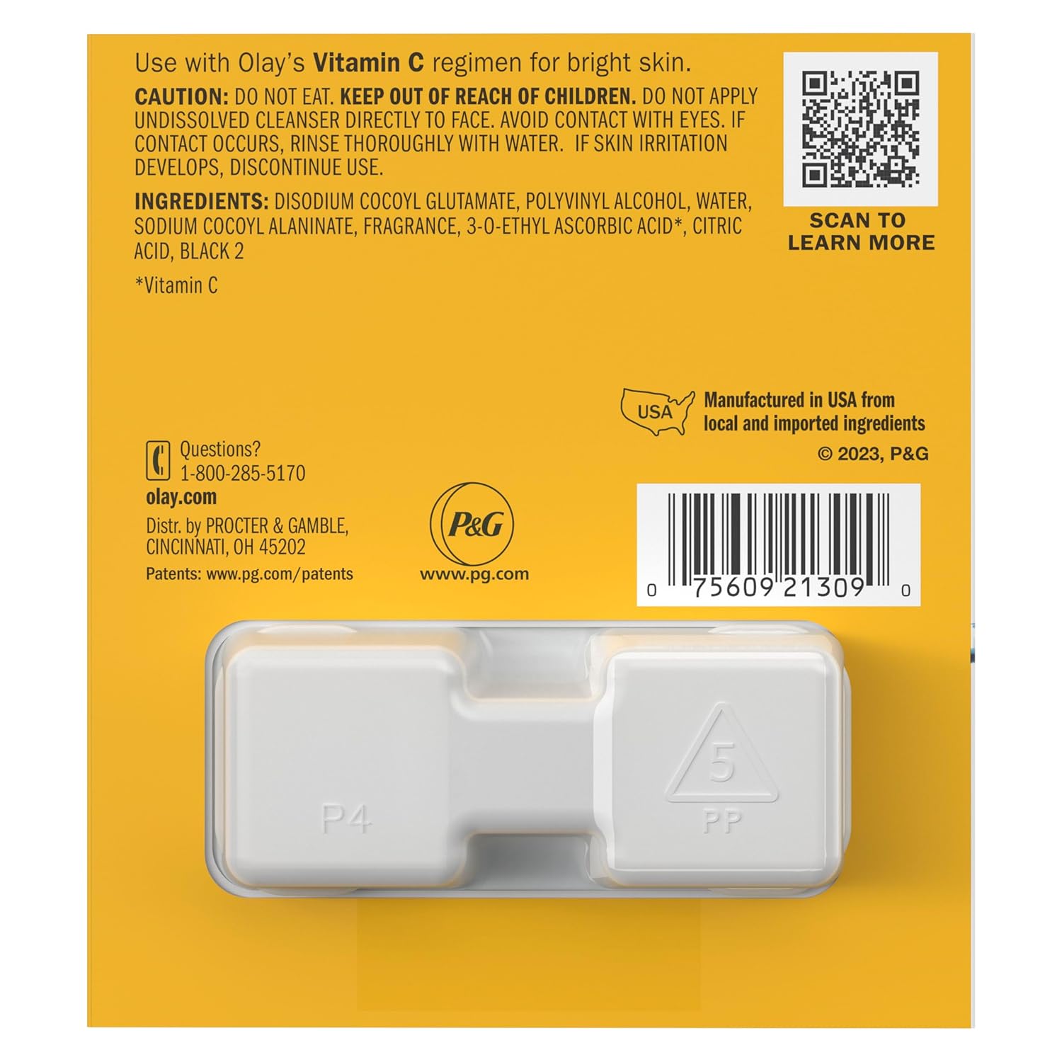Olay_Cleansing_Melts_+_Vitamin_C_Face_Cleanser,_12ct,_Water-Activated_Face_Wash_Cleans,_Tones,_and_Refreshes_Skin