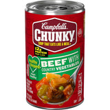 Campbell's Chunky Healthy Request Sirloin Burger With Country Vegetables Beef Soup, 18.8 oz Can