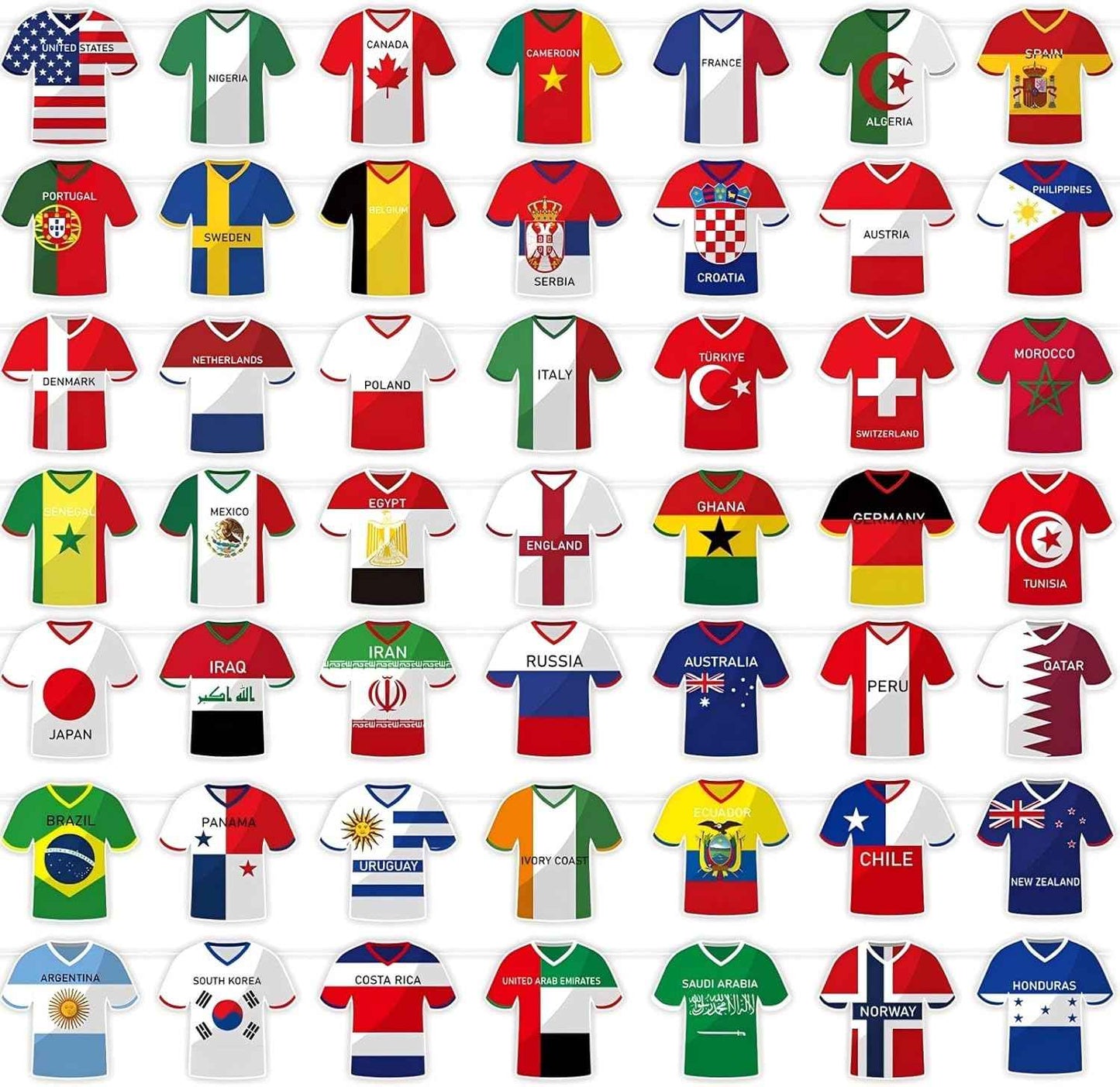 2026 World Cup Soccer Flags Bunting Banner 49 Countries International Country String Flags 49Pcs World Cup Decorations for Sports Themed Parties Olympic Events Outdoor Celebrations Fans Merchandise(Not among the top 48 teams）