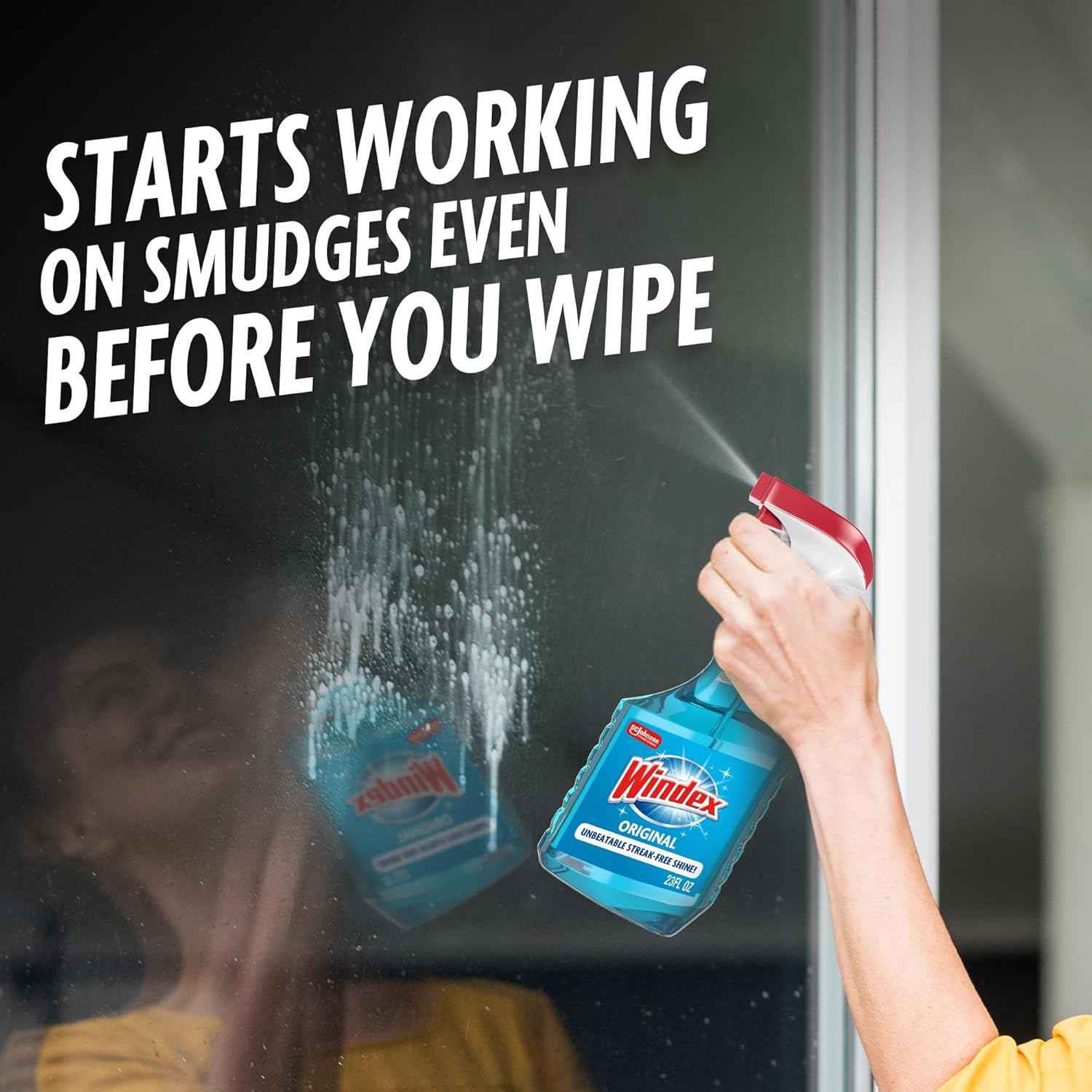 Windex Glass and Window Cleaner Spray Bottle, Packaging Designed to Prevent Leakage and Breaking, Surface Cleaning Spray, Original Blue Scent