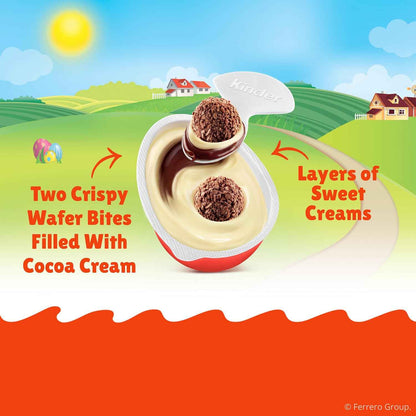 Kinder Joy Eggs, Treat Plus Toy, Chocolatey Wafer Bites, Individually Wrapped, 15 Count, 10.5 oz, Easter Basket Stuffers