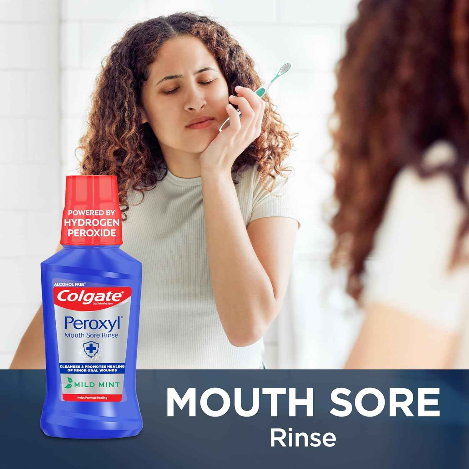 Colgate Peroxyl Antiseptic Mouthwash and Mouth Sore Rinse, 1.5% Hydrogen Peroxide, Mild Mint