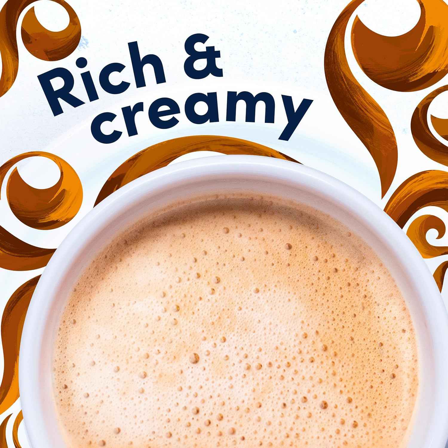 Gevalia Frothy 2-Step Artificially Flavored Caramel Macchiato Espresso Style K-Cup Coffee Pods & Froth Packets Kit, 6 ct Box