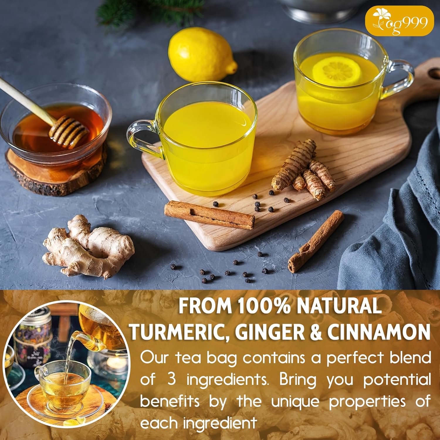 TOG999,_60_Bags_Premium_Turmeric_Ginger_Cinnamon_Tea,_Improve_Digestion,_Support_Brain,_Weight,_Skin_and_Sleep,_Eco-Conscious_Tea_Bags_and_Premium_Natural_Ingredients._Turmeric_Ginger_Herbal_Tea._No_Sugar,_No_Caffeine,_No_Gluten,_Vegan.