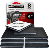 X-PROTECTOR Non Slip Furniture Pads – 12 Premium Furniture Grippers 3"! Best SelfAdhesive Rubber Feet Furniture Feet – Ideal Non Skid Furniture Pad Floor Protectors – Keep Furniture in Place!
