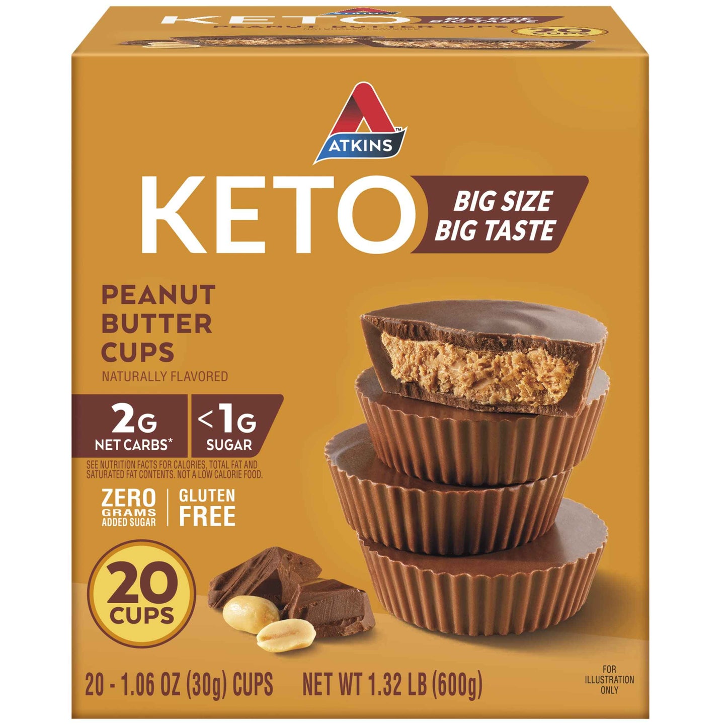 Atkins, Gluten Free, High in Fiber, 1g Sugar, 2g Net Carb, Keto Friendly