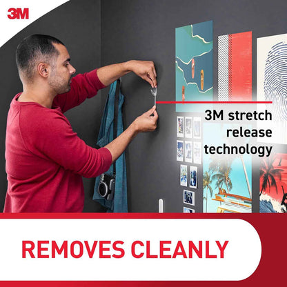 Command Medium Clear Wall Hook, 7 Wall Hook and 12 Strips, Damage-Free Hanging with Adhesive, Great for Hanging Home Decor, Holds up to 2 lb