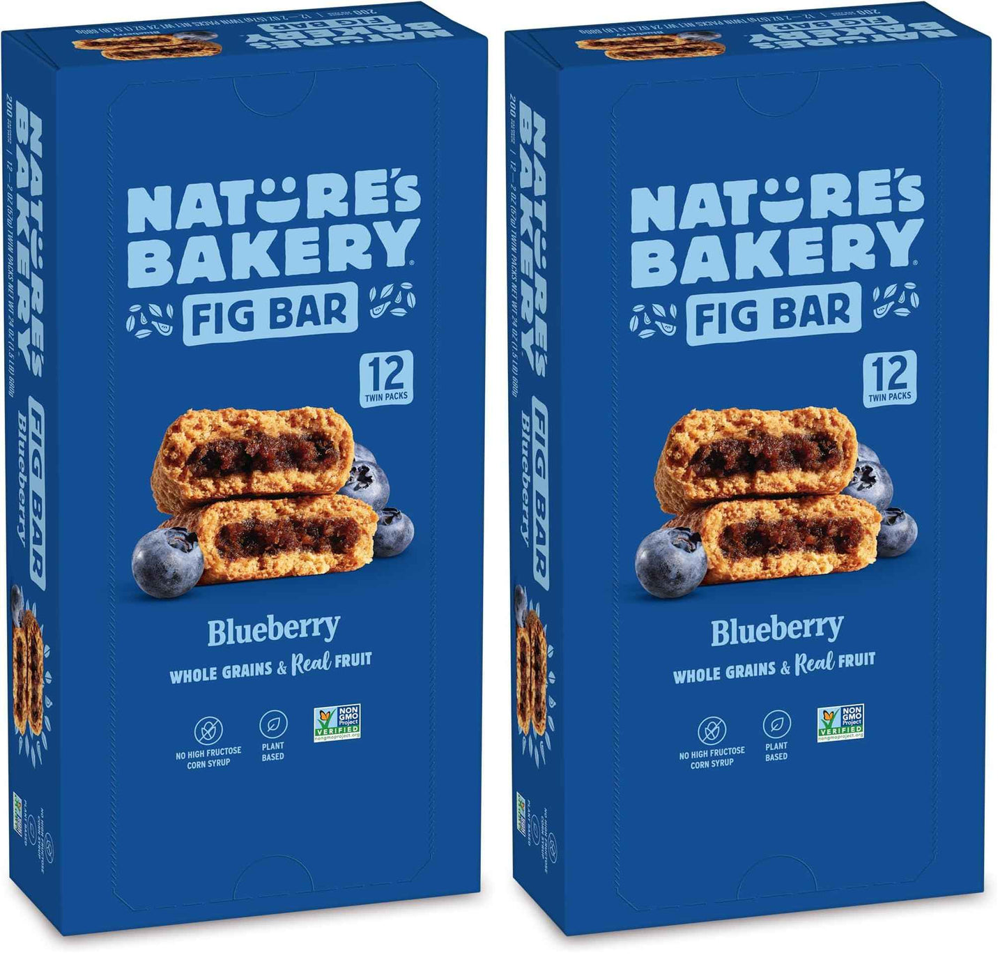 Nature's Bakery Whole Wheat Fig Bars, Real Fruit, Vegan, Non-GMO, Snack bar