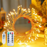 Minetom Star String Lights Battery Operated - LED Star Fairy String Lights with Timer, Waterproof for Indoor Bedroom Tent Loft Bed Patio Party Wedding Decor