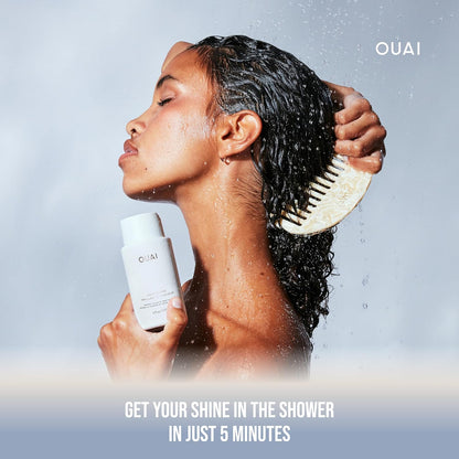 OUAI_Hair_Gloss_-_In-Shower_Shiny_Hair_Treatment_&_Glaze_with_Frizz_Control_-_Heat_Protectant_Infused_with_Hyaluronic_Acid,_Rice_Water_&_Panthenol_-_Paraben,_Phthalate_&_Sulfate_Free_(6_Oz)