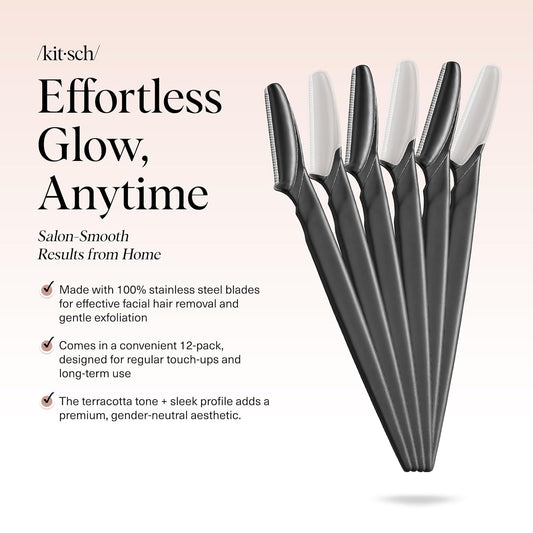 Kitsch_Dermaplane_Razor_for_Women_Face_–_Face_Razors_for_Women_&_Men,_Eye_Brow_Razors_&_Face_Shaver_–_Exfoliating_Facial_Razor_&_Dermaplaner_as_Skin_Care_Tool_for_Smoother_Skin_-_Black,_6_pcs
