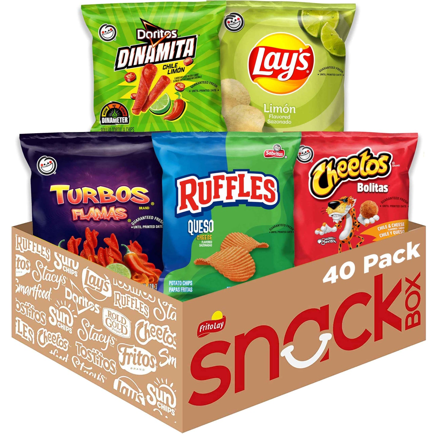 Frito-Lay Doritos & Cheetos Mix Variety Pack, 2.42 Pounds, (Pack of 40)