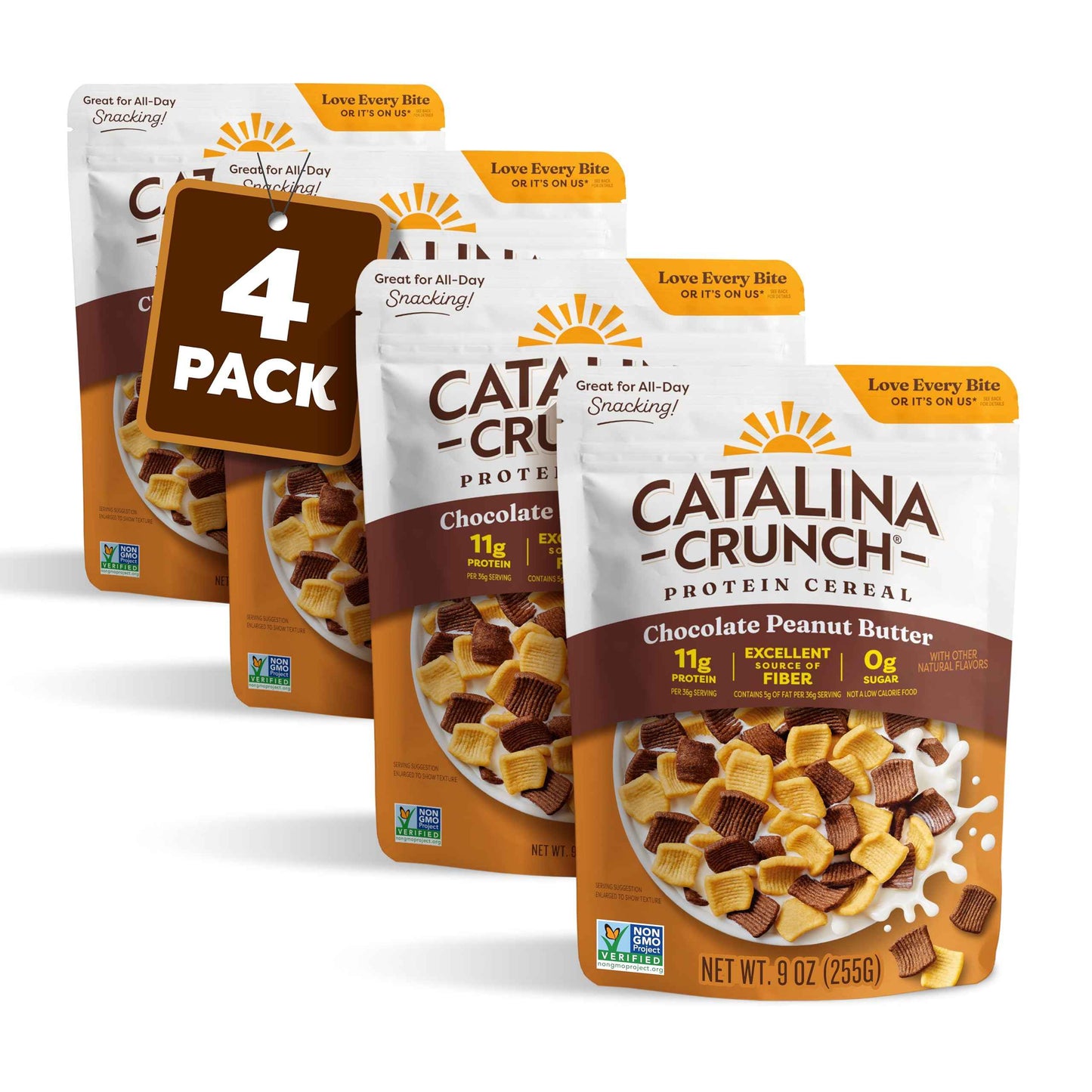 Catalina Crunch Protein Cereal - Sugar Free Breakfast Cereal with 11g of Protein - Gluten Free - Chocolate Peanut Butter - 9 oz. Bag