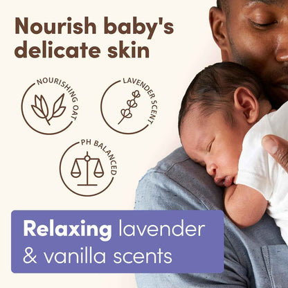 Aveeno Baby Calming Comfort Moisturizing Body Lotion with Relaxing Lavender & Vanilla Scents, Non-Greasy Baby Lotion, Nourishing Prebiotic Oatmeal, Paraben- & Phthalate-Free