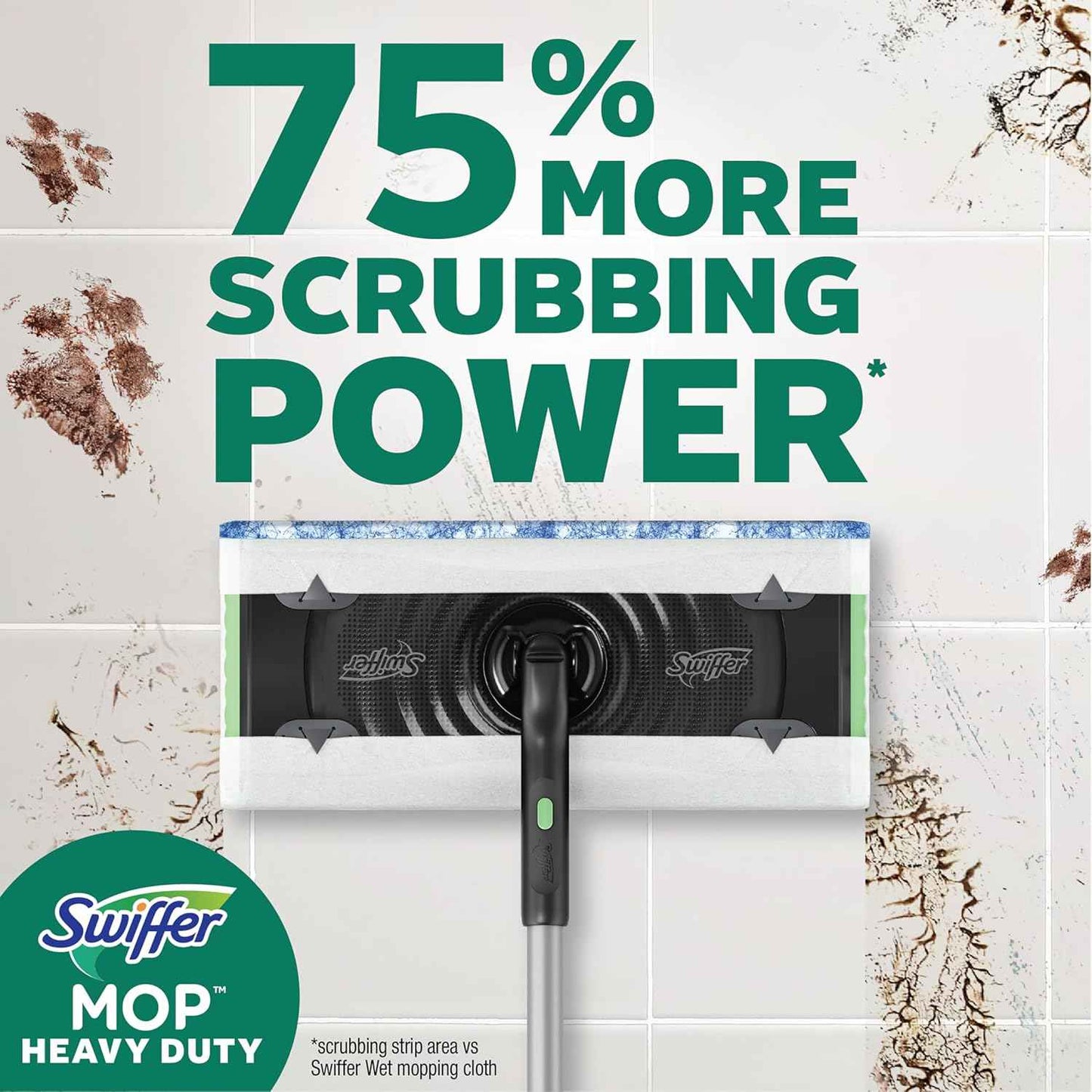 Swiffer 2-in-1 Multi-Surface Kit for Floor Cleaning, Includes 1 Sweeper Device, Dry Sweeping + Wet Mopping Heavy Duty Cloths