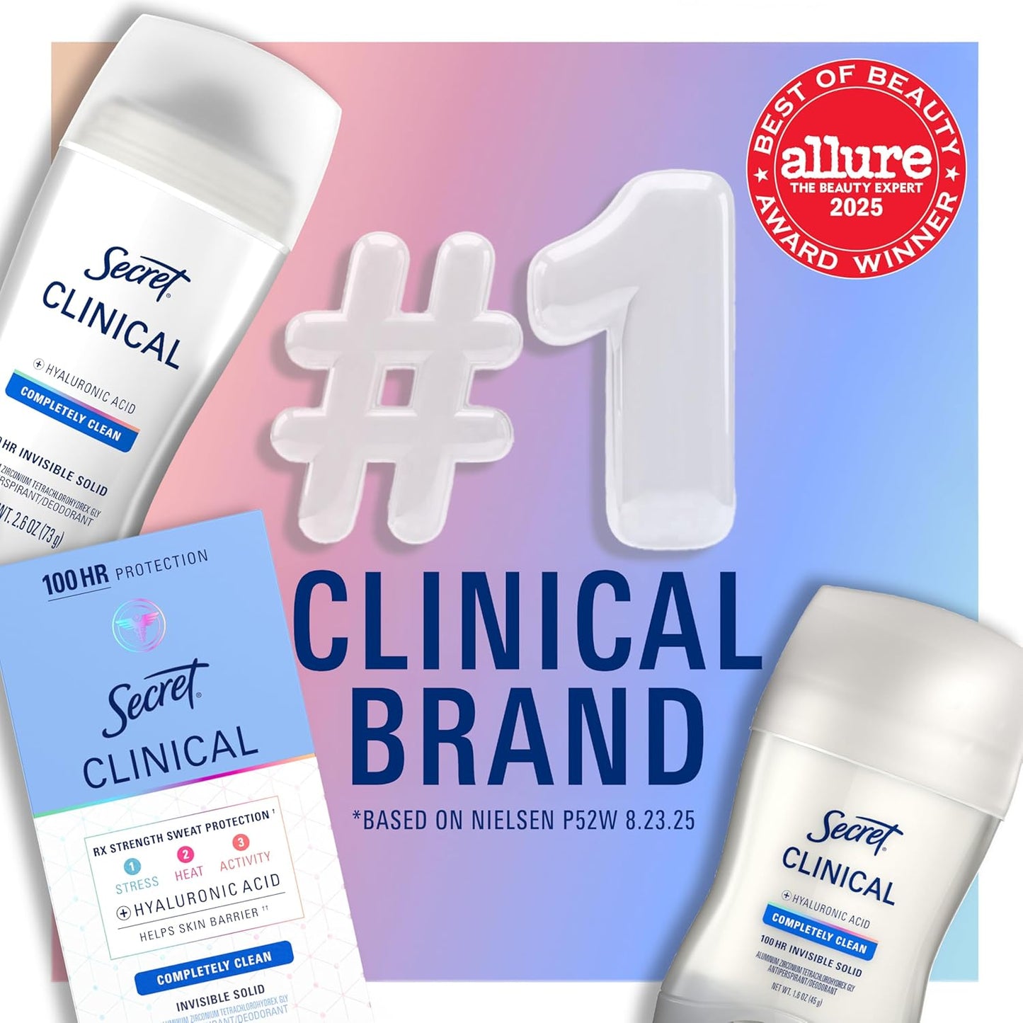 Secret_Clinical_Strength_100HR_Sweat_&_Odor,_Clear_Gel_Antiperspirant_Deodorant_for_Women,_3X_Stress_Protection_with_Hyaluronic_Acid,_PH_Balancing_Minerals,_Completely_Clean_Scent,_1.6_oz