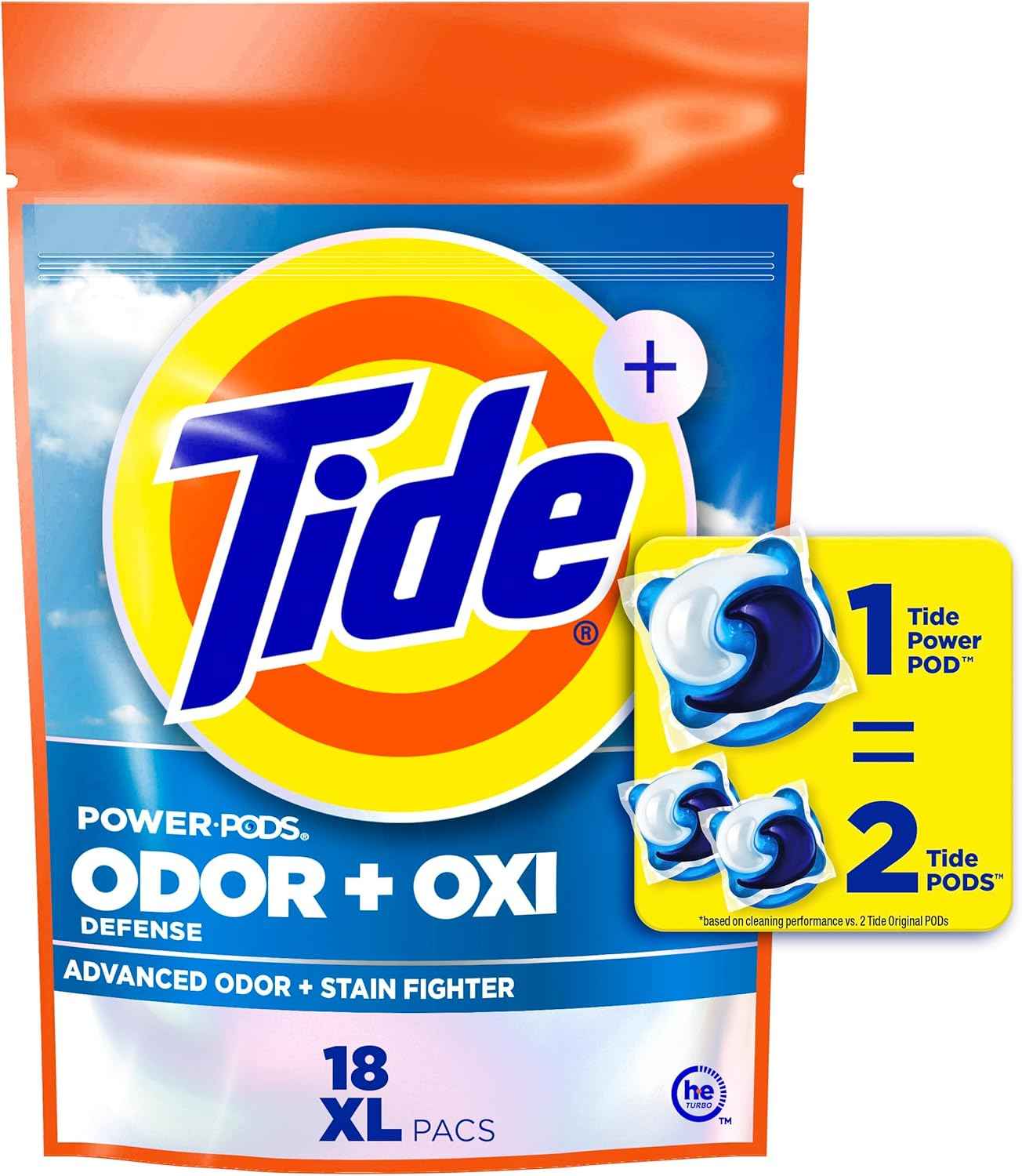 Tide Odor Defense + Oxi Laundry Detergent Pacs, Original Scent, Advanced Odor + Stain Fighter, laudry soap washing detergent pacs