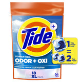 Tide Odor Defense + Oxi Laundry Detergent Pacs, Original Scent, Advanced Odor + Stain Fighter, laudry soap washing detergent pacs