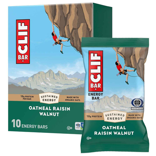 CLIF BAR - Energy Protein Bars - Oatmeal Raisin Walnut - Made with Organic Oats - Energy Bars - Non-GMO