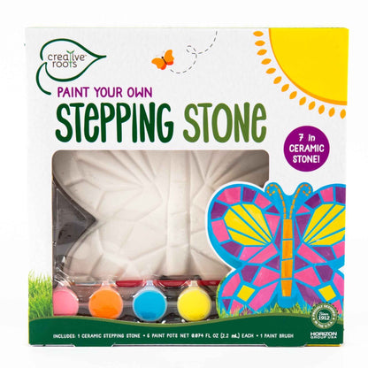 Creative Roots Paint Your Own Garden Stone, Craft Kits, Stepping Stones Kit for Kids, Ceramics to Paint, Ages 6+