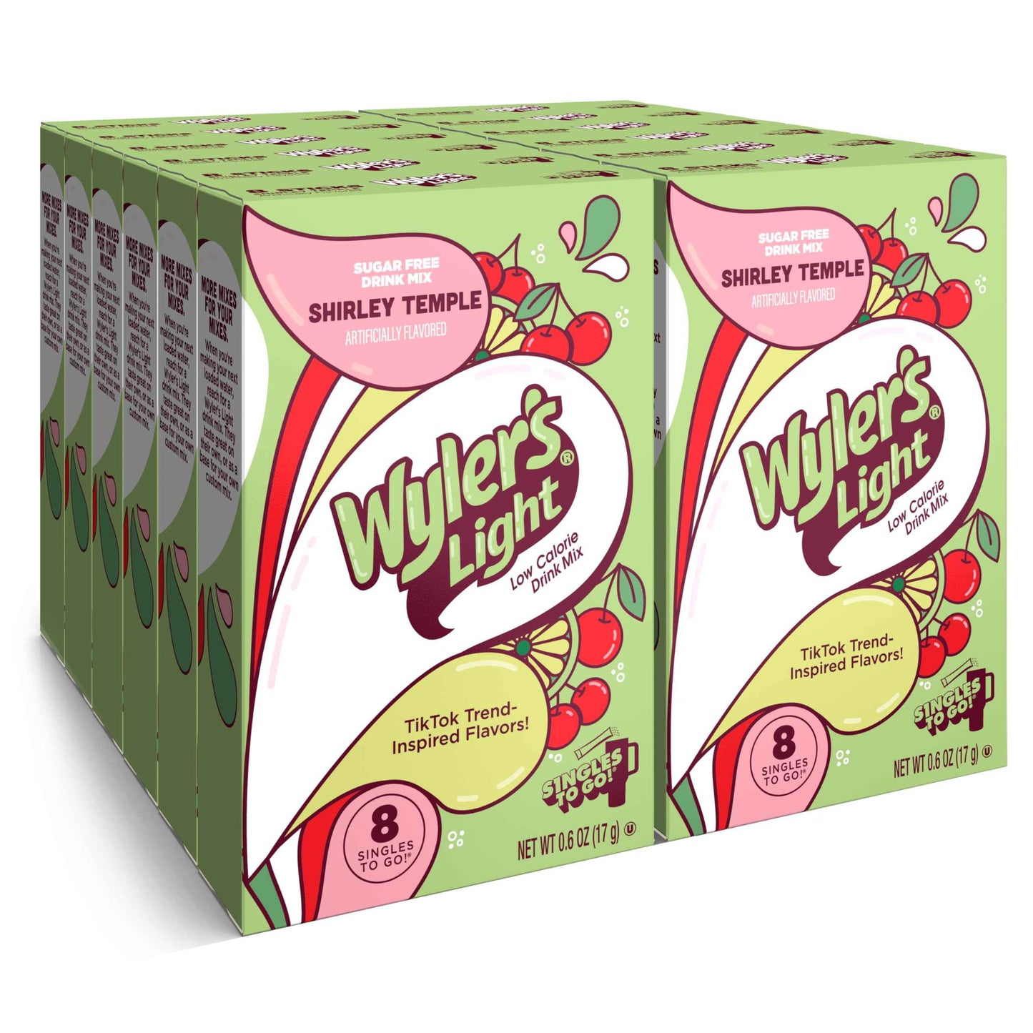 Wyler's Light Singles To Go Powder Packets, Water Drink Mix, 96 Servings, 8 Count x Pack of 12