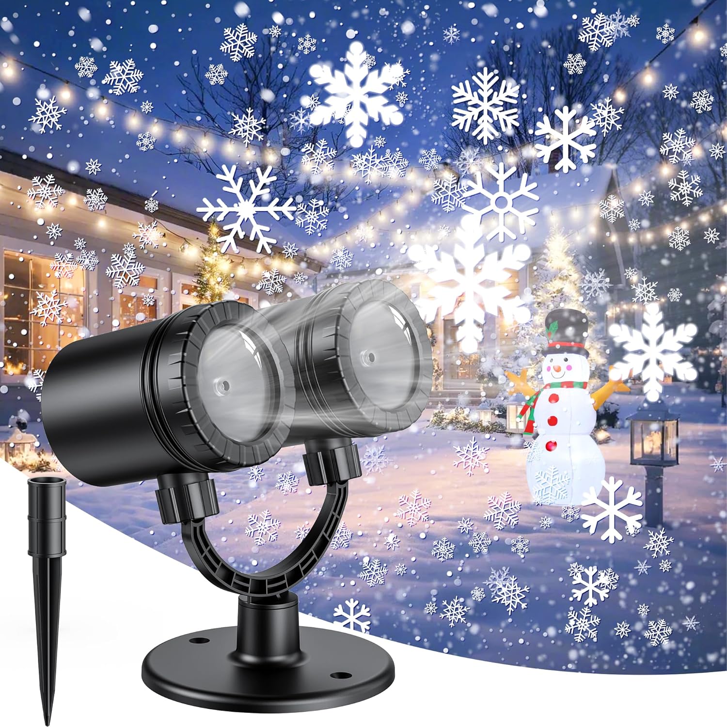 2025_MuliVid_Christmas_Projector_Lights_Outdoor,_Double_Head_Snowfall_LED_Lights_Waterproof,_Outdoor_Christmas_Snowflake_Projector_Light_for_Xmas_Holiday_Party,_Patio,_Garden_Decoration