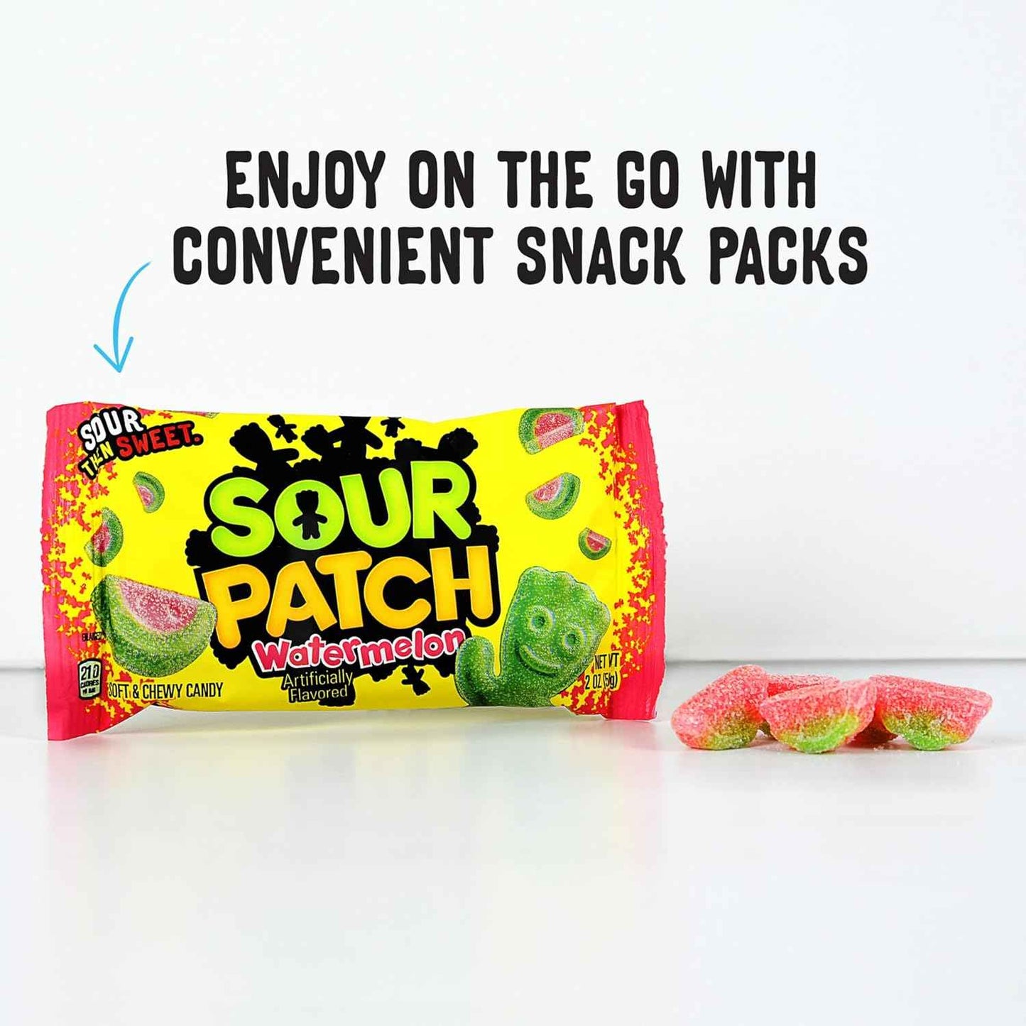 SOUR PATCH KIDS Watermelon Soft & Chewy Candy, Bulk Candy, 24 - 2 oz Bags