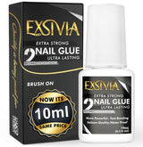 2nd Generation Super Strong Nail Glue - Salon Quality, Extra Strength Nail Glue for Press ons, Acrylic, Fake Nails, Quick Dry, Long Lasting, No Dehydrator and Primer Needed - 8ml