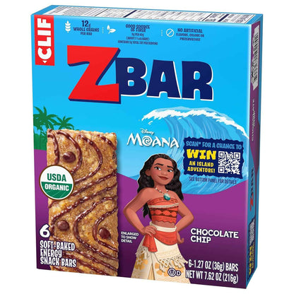Zbar - Chocolate Chip - Soft-Baked Energy Snack Bars - Non-GMO - 12g Whole Grains - USDA Organic Granola Bars (6 Pack)