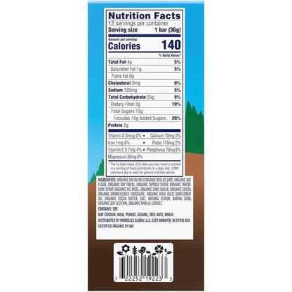 Zbar - Chocolate Brownie - Soft-Baked Energy Snack Bars - Non-GMO - 11g Whole Grains - USDA Organic Granola Bars (12 Pack)