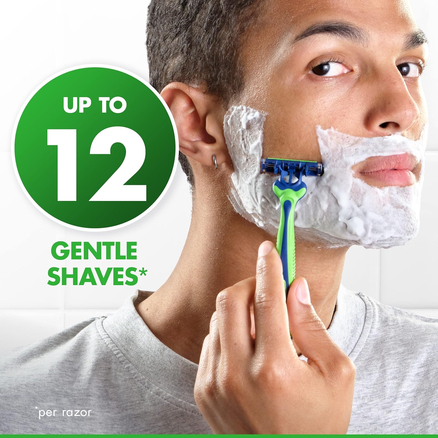 Gillette_Sensor3_Sensitive_Men's_Disposable_Shaving_Razors,_12_Count