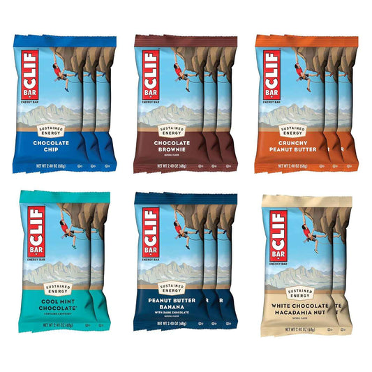 CLIF BAR - Energy Protein Bars - Variety Pack - 6 Flavors - Made with Organic Oats - Energy Bars - Non-GMO