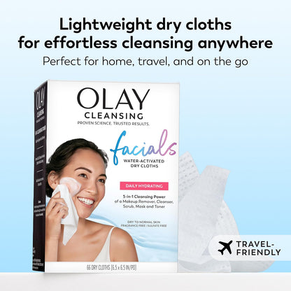 Olay_Makeup_Remover_Wipes,_Daily_Facials_Hydrating_Face_Cleanser_for_Normal_to_Dry_Skin,_Alcohol_&_Fragrance_Free,_Soft_Face_Wash_Towels,_Travel_Essentials_for_Women,_Convenient_Dry_Cloths,_66_ct