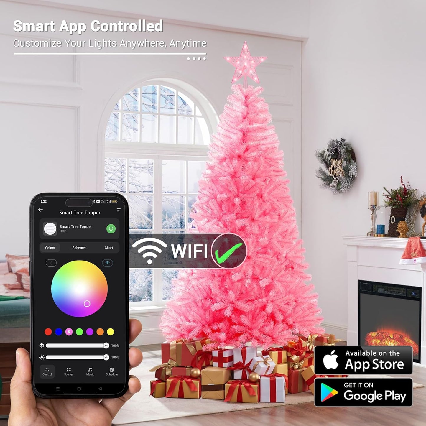 Brizled_Smart_Christmas_Tree_Topper,_7.5"_11_LED_Lighted_Star_Tree_Topper,_WiFi_Voice_Control_Xmas_Star,_App_Controlled_RGB_Color_Changing_Xmas_Treetop_Works_with_Alexa_&_Google_Home_for_Holiday_Tree