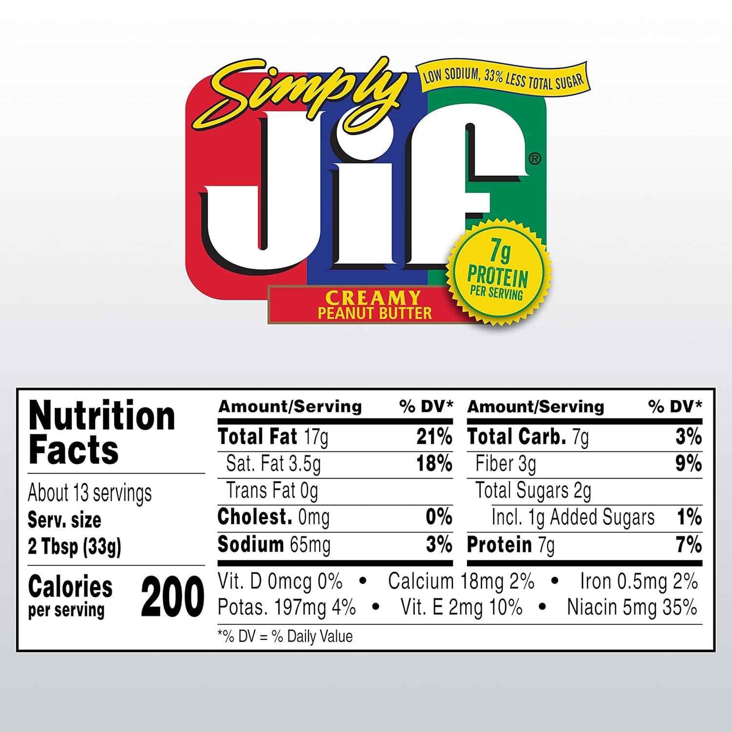 Simply Jif Creamy Peanut Butter, 15.5 Ounces (Pack fo 1)